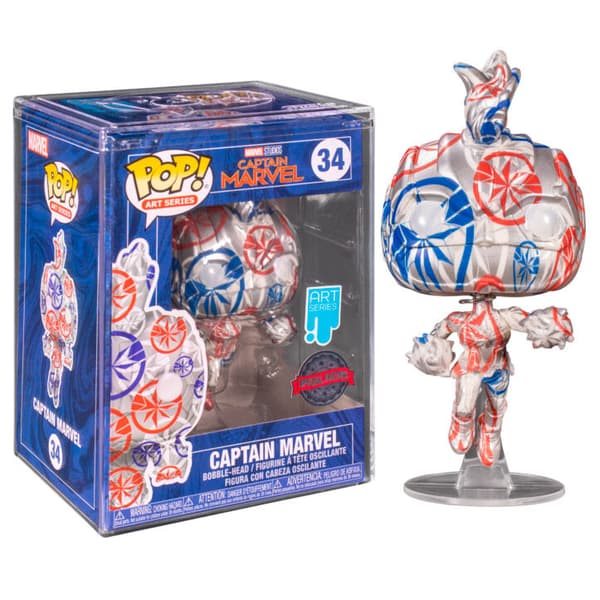 Funko POP! Marvel Art Series - Captain Marvel with Case - Merchandise