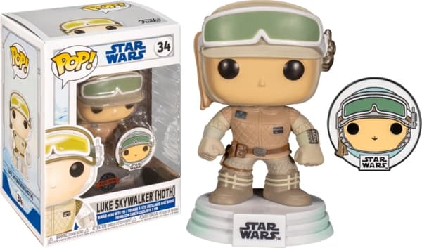 Funko POP! SW - Luke Skywalker (Hoth) with Pin (Kantstött) - Merchandise