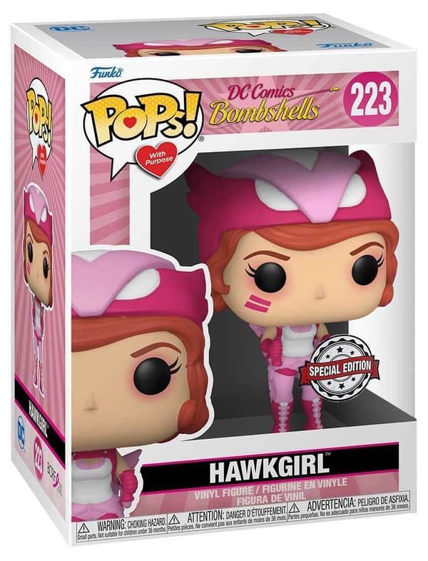 Funko POP! DC - Breast Cancer Awareness Hawkgirl (Kantstött) - Merchandise