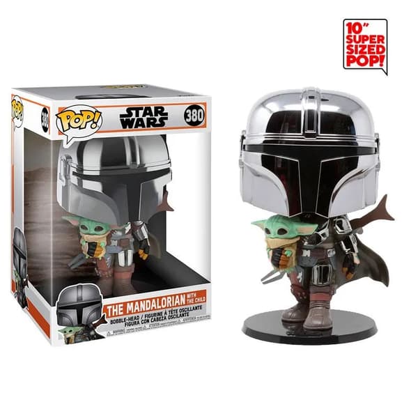 Funko Pop! Star Wars: The Mandalorian - Mandalorian with Child 10 (Kantstött box) - Merchandise