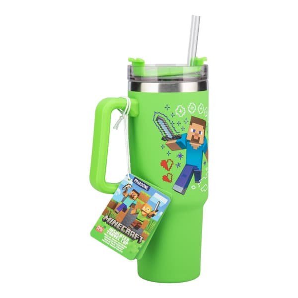 Minecraft Green 900ml Multiway Travel Cup Straw - Merchandise