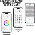 Miniatyrbild 8 av 10: White Noise Maskin med APP-kontroll-Justerbar LED-lampa, 32 Lugnande Ljud, 8 Färger, Stänga Av Störande Ljud för Sömnen