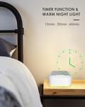 Miniatyrbild 4 av 8: White Noise Maskin,Sovhjälp med 28 Ljud & Mjuk Nattlampa – Timer & Lugnande Ljudmaskin för Sömn