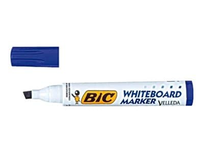 BIC VELLEDA 1751 - Markør - ikke-permanent - for whiteboard - blå - alkoholbasert blekk - 3.7-5.5 mm (en pakke 12)
