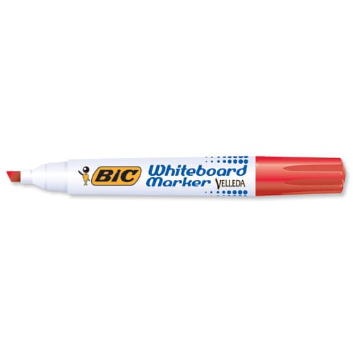 Whiteboadmarker BIC Velleda Ecolutions 1751 rød - 3.7-5.5 mm (12 stk.)