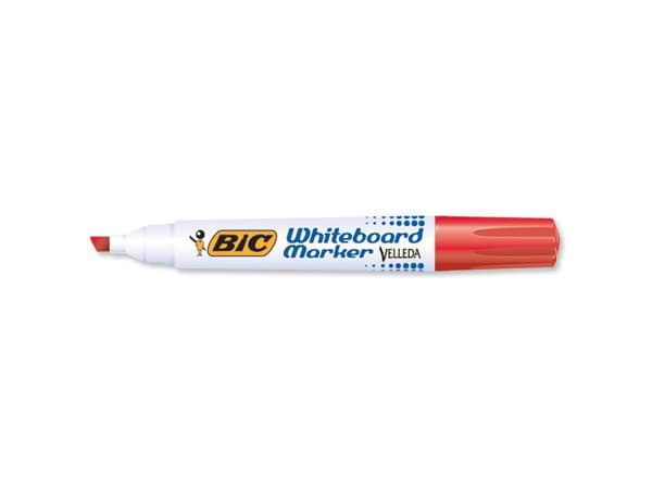 Whiteboadmarker BIC Velleda Ecolutions 1751 rød - 3.7-5.5 mm (12 stk.)