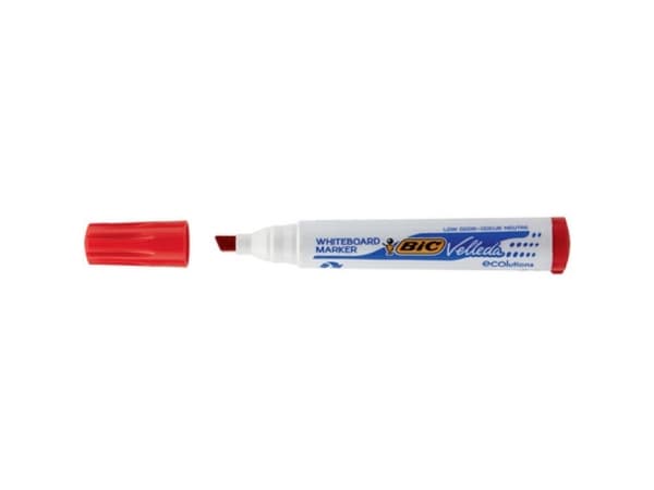 Whiteboadmarker BIC Velleda Ecolutions 1751 rød - 3.7-5.5 mm (12 stk.)