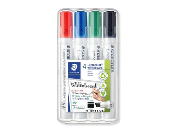 Valkotaulumerkit Staedtler Lumocolor skrå spids 2-5 mm ass. farver- (etui a 4 stk.)