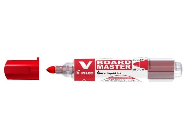 Whiteboardmarker Pilot V-board master, rund, rød