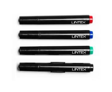 Lintex - Fiberspetspenna - för whiteboard - svart, röd, blå, grön (paket om 4)