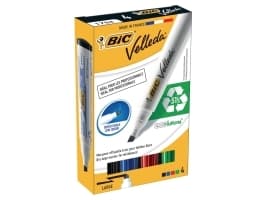 Whiteboardmarker BIC Velleda 1751 ass. farver (æske á 4 stk.)