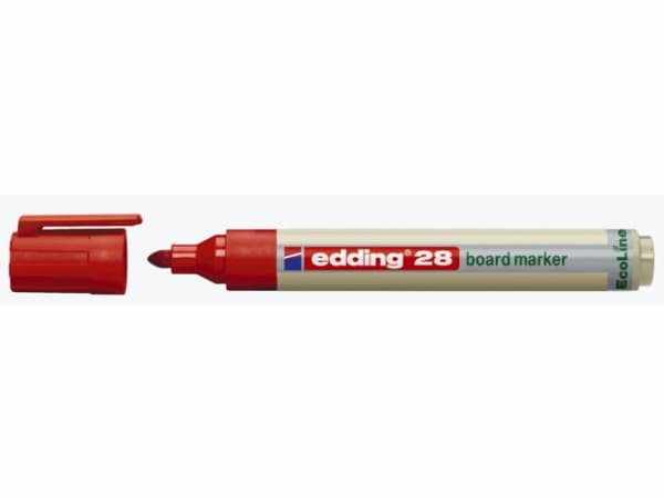 Edding 28 EcoLine, 1 styck, Röd, Beige, Röd, Rund, 1,5 mm, 3 mm