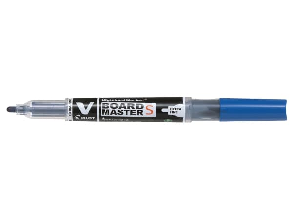 Pilot V-Board Master S, Blå, Fin spets, Svart, Blå, Transparent, Plast, Rund, 3,5 mm