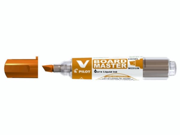 Pilot V-Board Master, 1 styck, Orange, Mejselspets, Orange, Vit, Plast, Rund