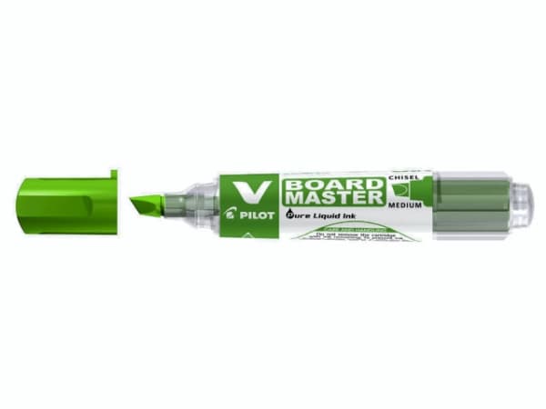 Pilot BeGreen, 10 styck, Grön, Mejselspets, Vit, Grön, Plast