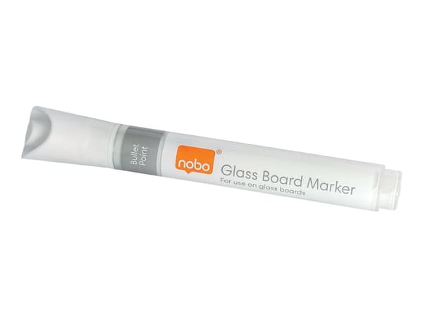 Whiteboardmarkörer Glass Board Nobo vit - (4 st.)