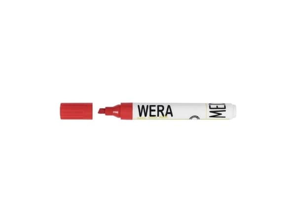 Whiteboardmarker WERA rød kantet spids 1-4mm - (12 stk.)