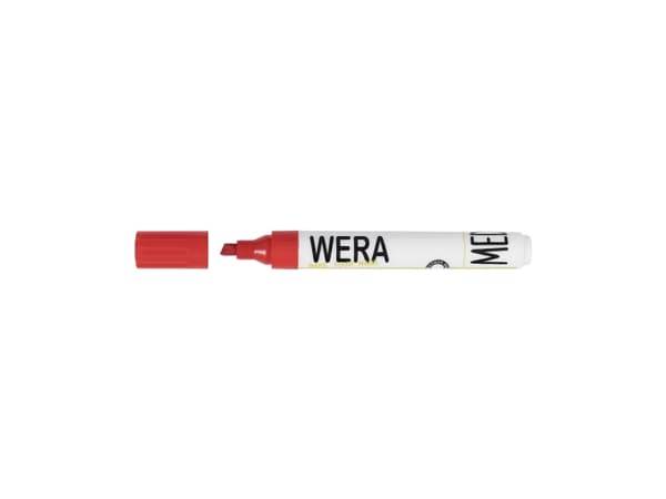 Whiteboardmarker WERA rød kantet spids 1-4mm - (12 stk.)