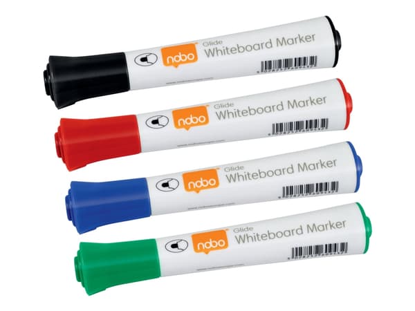 Nobo GLIDE kuivapyyhkimarkkerit (1902096) 4 kpl
