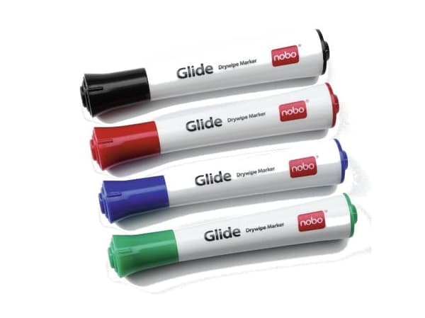 Nobo GLIDE kuivapyyhkimarkkerit (1902096) 4 kpl