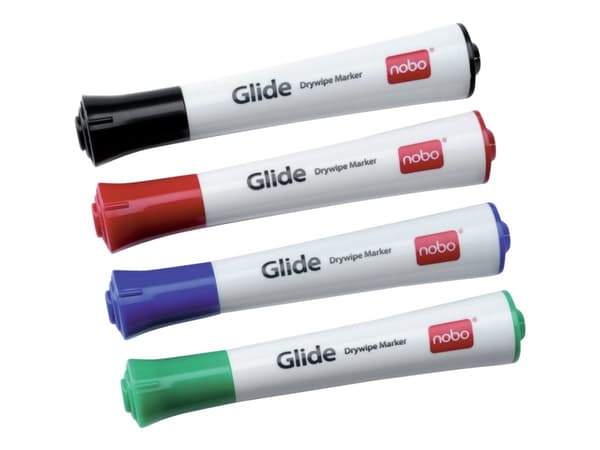 Nobo GLIDE kuivapyyhkimarkkerit (1902096) 4 kpl