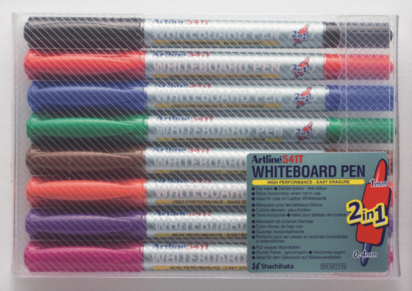 Whiteboardmarkers Artline 541T 2-in-1 ass. färger (8 st.)