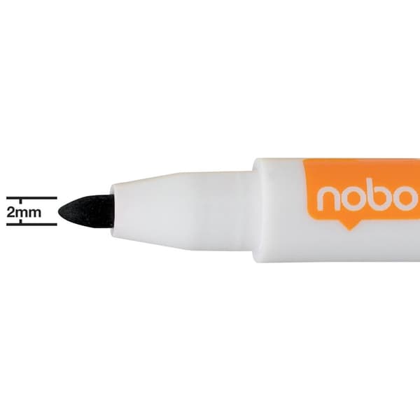 Whiteboard marker Nobo sort Sort - (6 stk.)