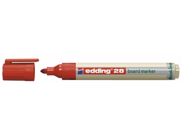 Edding 28, 1 stykker, Rød, Rød, Hvit, Polypropylen (PP), Rund, 1,5 mm