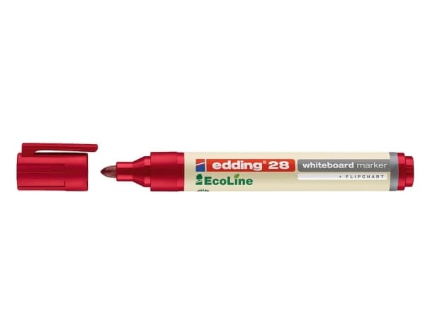 Whiteboardmarker Edding 28 Ecoline, rund, rød
