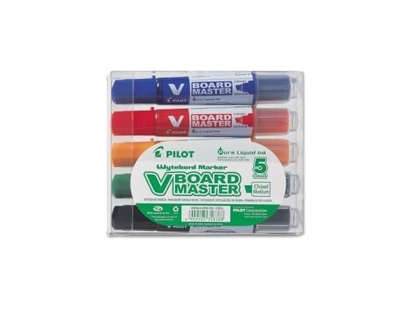 Whiteboardmarkers Pilot V-Board Master ass. färger - (5 st.)