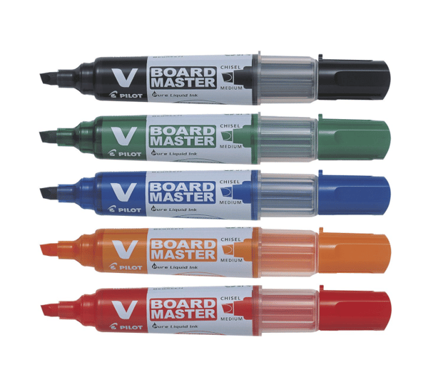 Whiteboardmarkers Pilot V-Board Master ass. färger - (5 st.)