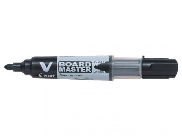 Pilot Begreen V-Board Master Bullet Tip Medium Black PK10, Svart, 2,3 mm, 6 mm