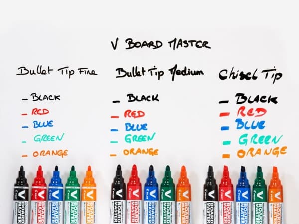 Whiteboardmarker Pilot V-Board Master sort skrå spids 1,8x5,2mm - (10 stk.)