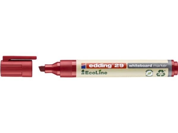 Whiteboardmarker edding 29 EcoLine rød 1-5mm skrå spids - (10 stk.)