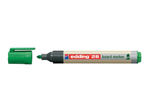 edding EcoLine 28 board - Markør - for brett, whiteboard - svart, rød, blå, grønn - fargeblekk - 1.5-3 mm (en pakke 4)