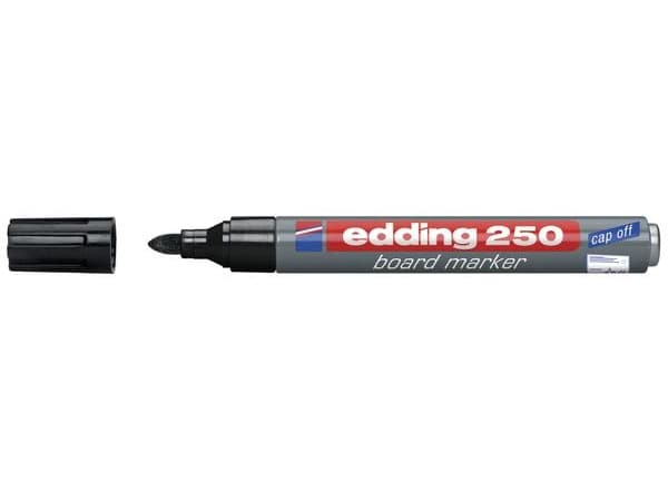 Whiteboardmarker Edding 250 sort 1.5-3.0 mm (stk.)