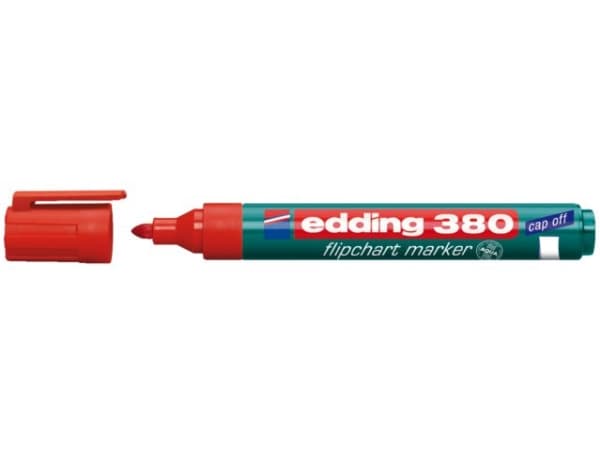edding 380 flipchart - Markør - for flippover - rød - vannbasert blekk - 1.5-3 mm