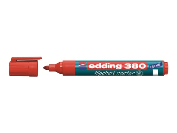 edding 380 flipchart - Markør - for flippover - rød - vannbasert blekk - 1.5-3 mm