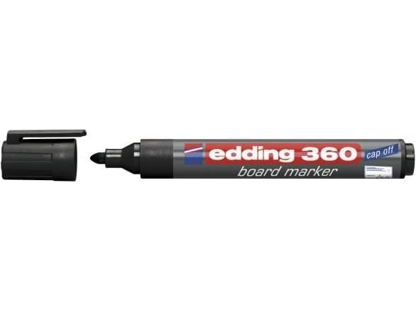 edding 360 board - Markering - för kort - svart - pigmentbläck - 1.5-3 mm
