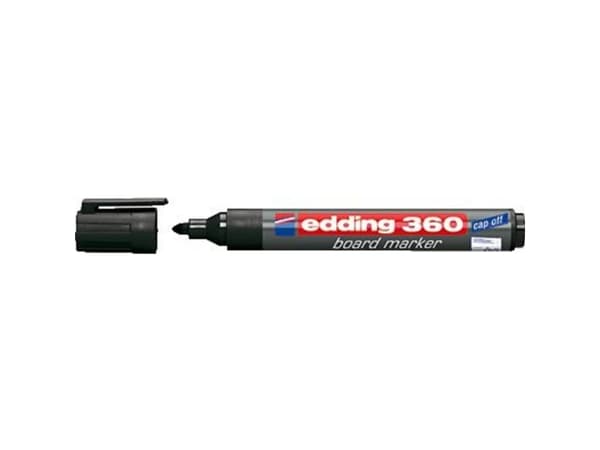 edding 360 board - Markering - för kort - svart - pigmentbläck - 1.5-3 mm