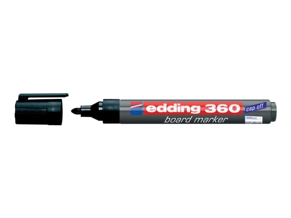 edding 360 board - Markering - för kort - svart - pigmentbläck - 1.5-3 mm