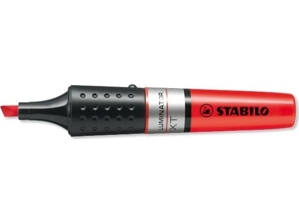 STABILO Luminator, 1 stykker, Rød, Meisel tupp, Sort, Rød, Polypropylen (PP), 2 mm