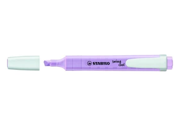 STABILO swing cool Pastel, 1 stykker, Lilac, Meisel tupp, Lilac, Hvit, Rund, 1 mm