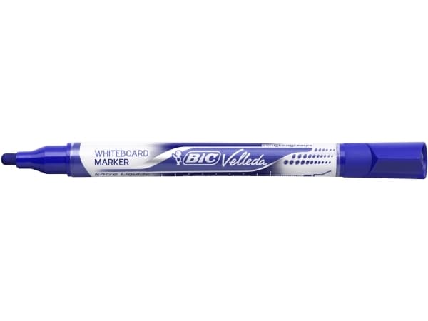 BIC VELLEDA - Markering - icke-permanent - för whiteboard - blå - alkoholbaserat bläck - 2.2 mm - medel (paket om 12)