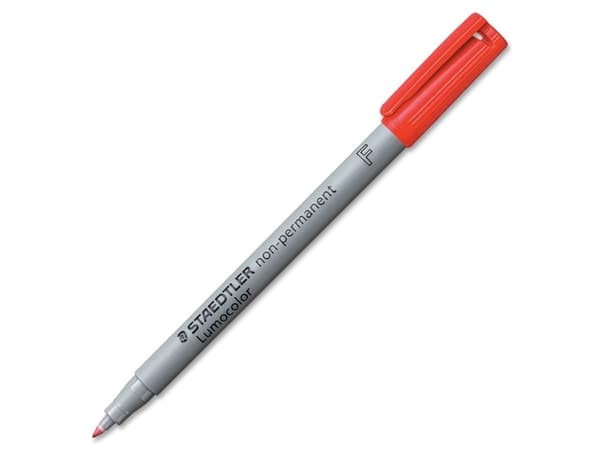 STAEDTLER Lumocolor 316 - Markør - ikke-permanent - rød - vannbasert blekk - 0.6 mm - fin
