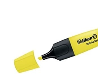 Pelikan Textmarker 490, 4 stykker, Grønn, Oransje, Rosa, Gult, Multi, Vann-basert blekk, Boks