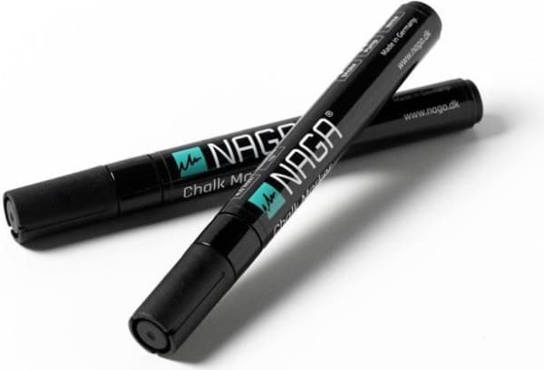 Glastavle marker sort 4,5 mm Dry Erase med vendbar spids fra rund til skrå 2 stk. i pakke