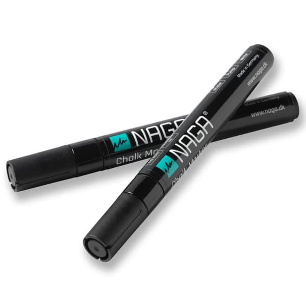 Glastavle marker sort 4,5 mm Dry Erase med vendbar spids fra rund til skrå 2 stk. i pakke