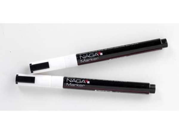 Chalkmarker NAGA hvid 2 mm - til glastavler - (2 stk.)