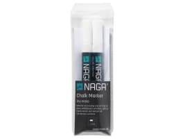 Chalkmarker NAGA hvid 2 mm - til glastavler - (2 stk.)